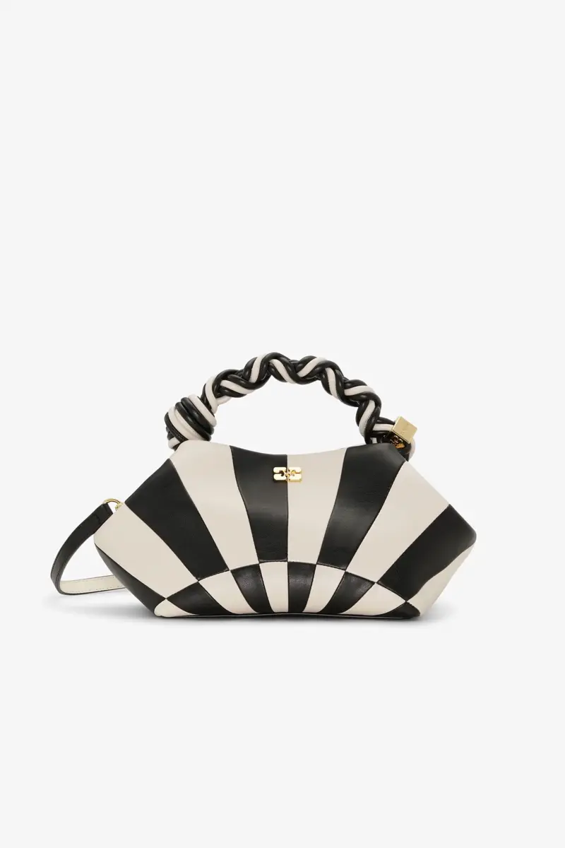 Black and White Small GANNI Bou Bag