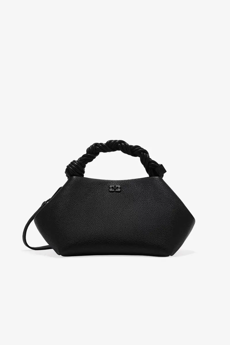 Black Grained Small GANNI Bou Bag