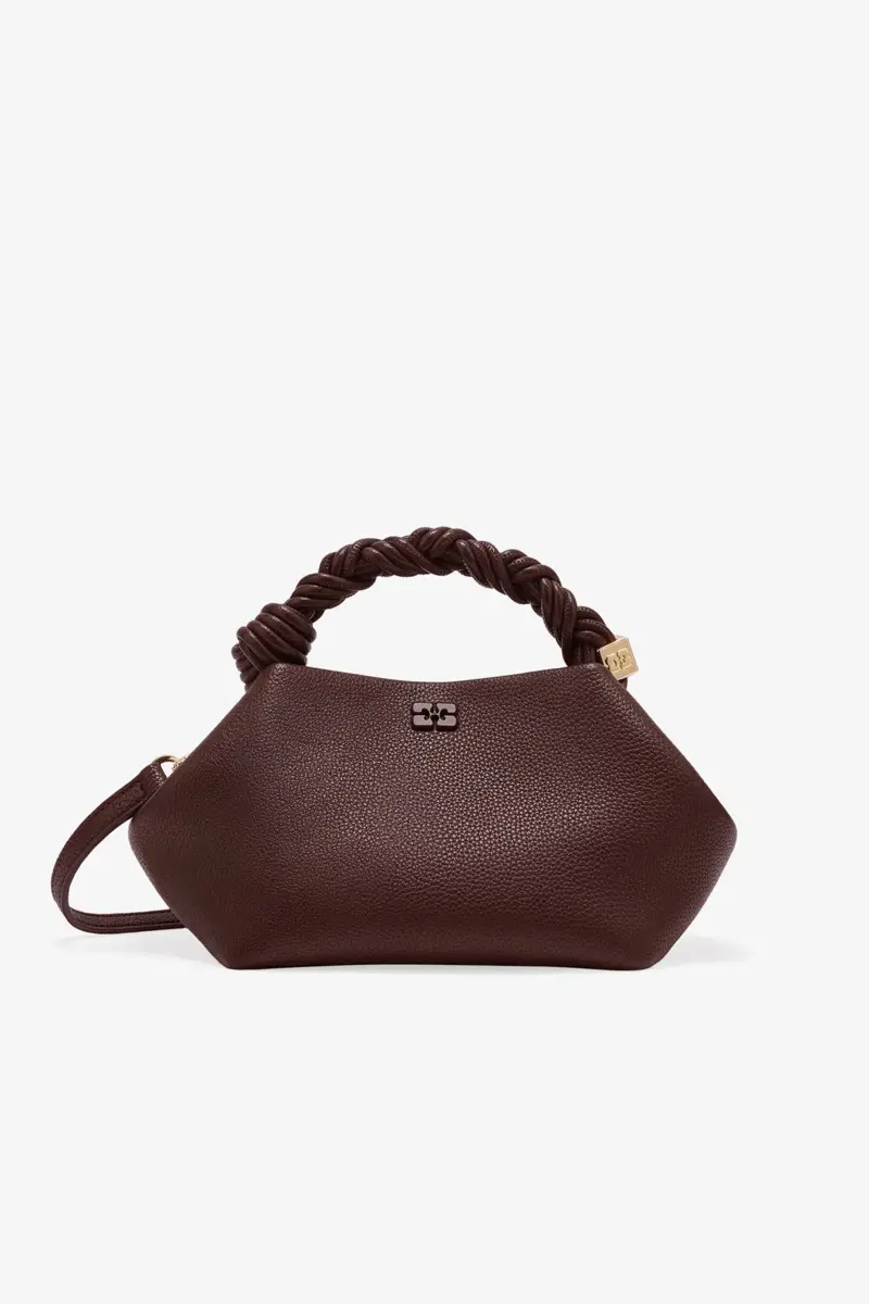 Brown Grained Small GANNI Bou Bag