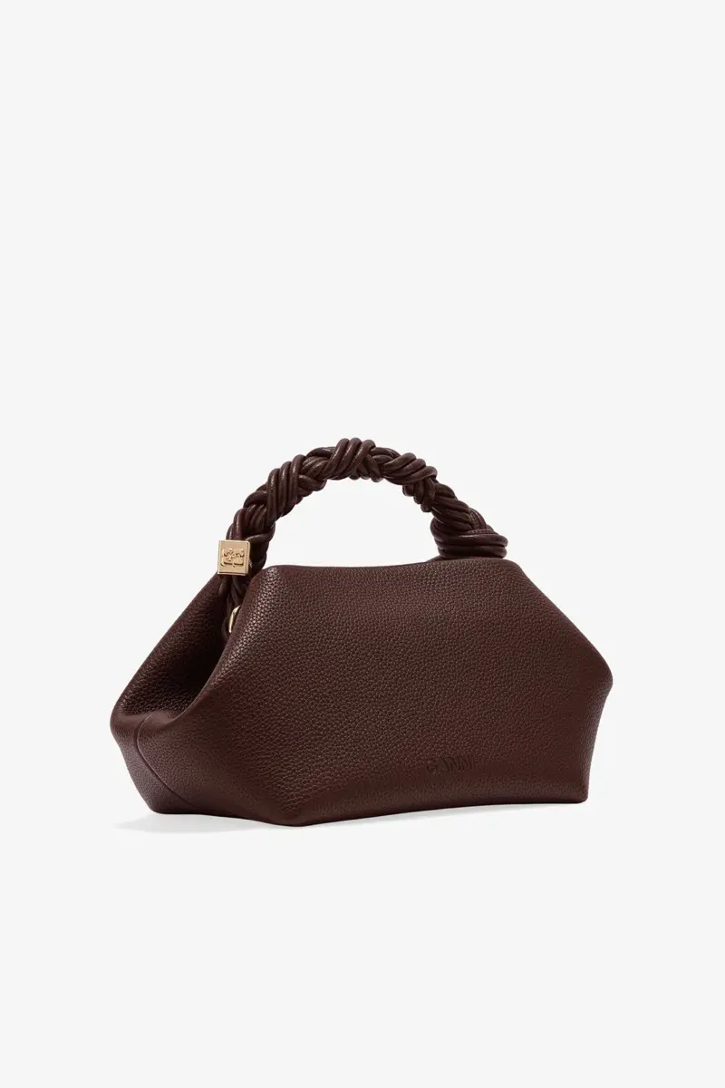 Brown Grained Small GANNI Bou Bag