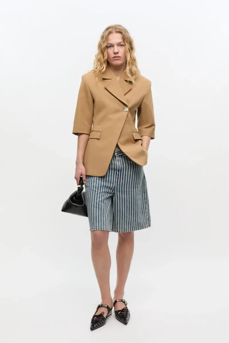 Camel 3/4 Sleeve Blazer