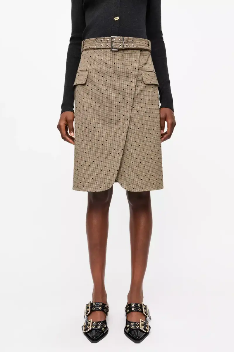 flock check suiting skirt 2 - Flock Check Suiting Skirt