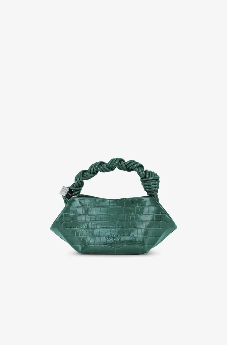 Green Croco Patent Mini GANNI Bou Bag