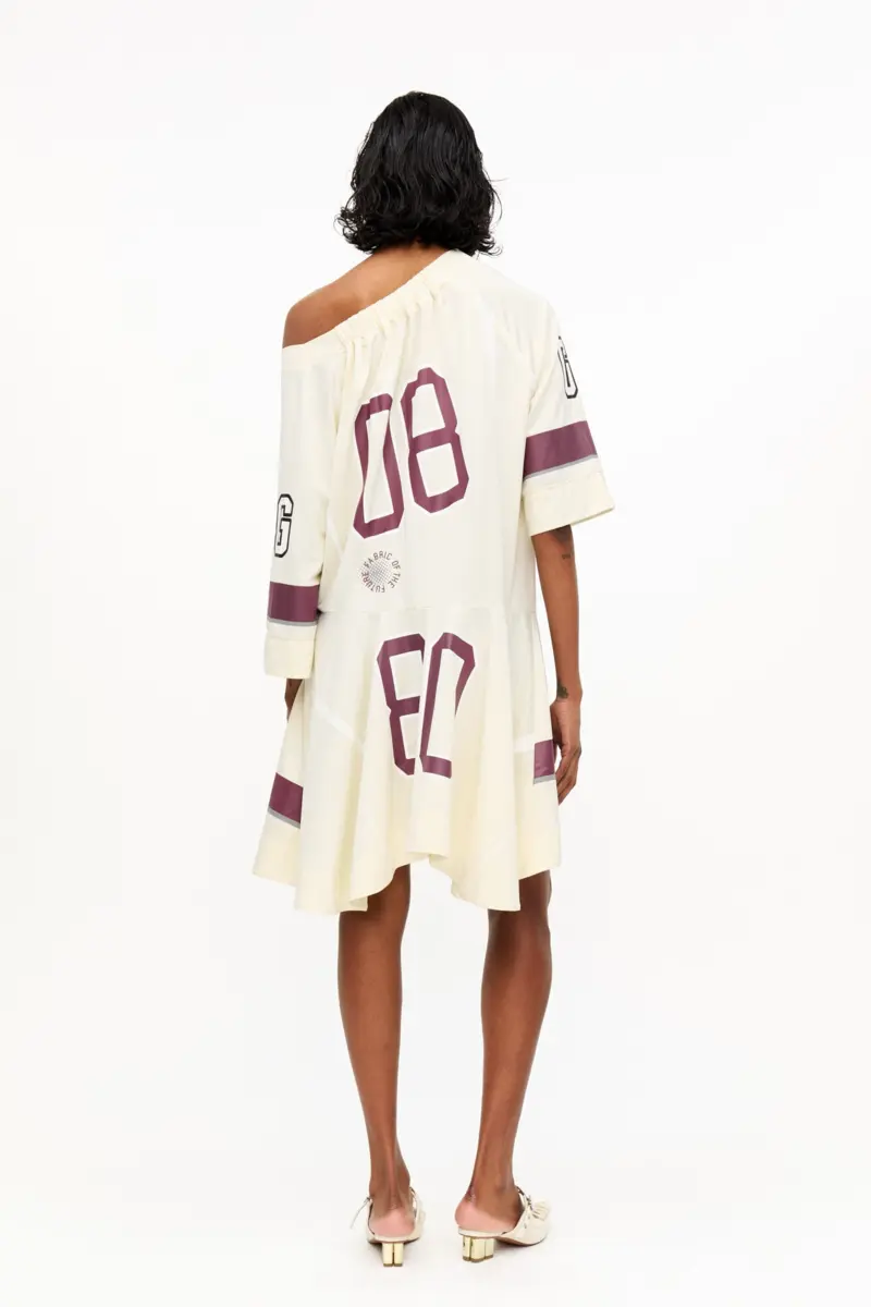 Ivory Future Mesh Oversized Mini Dress