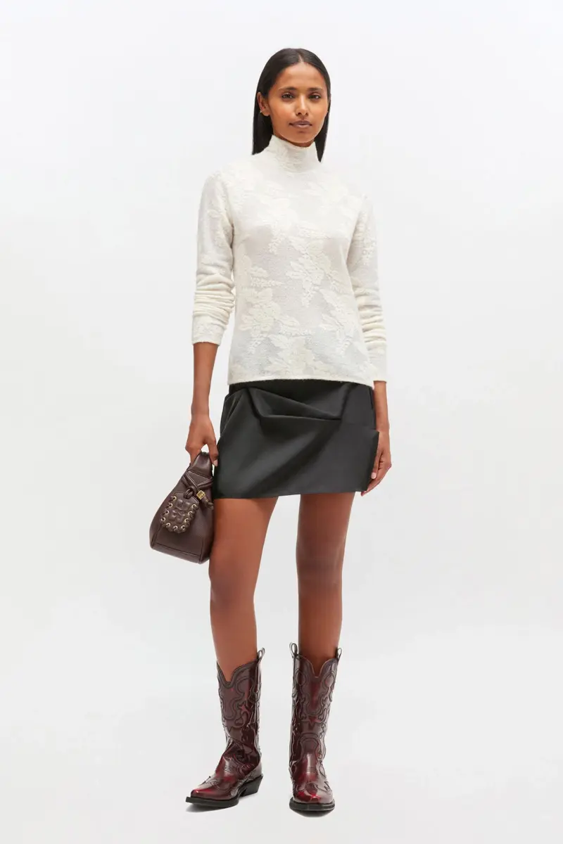 Ivory Sheer Turleneck