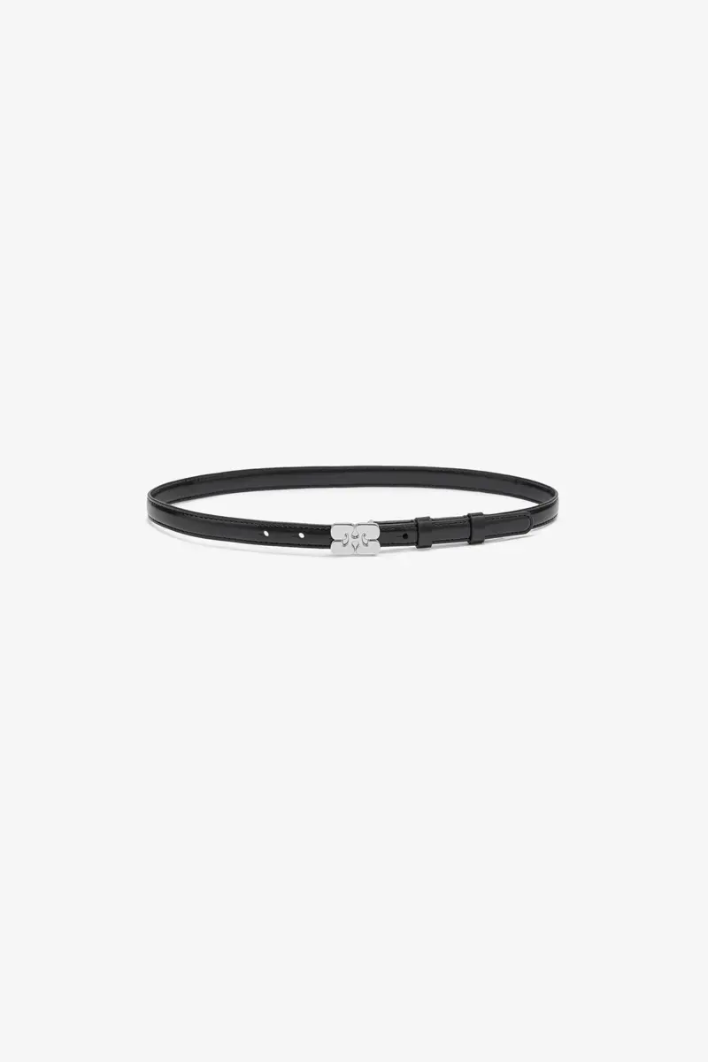 Kat Belt Small in Black Patent