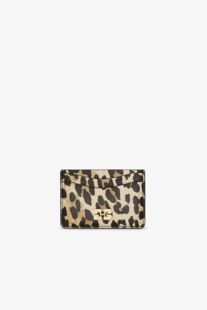 Leopard Printed GANNI Bou Card Holder