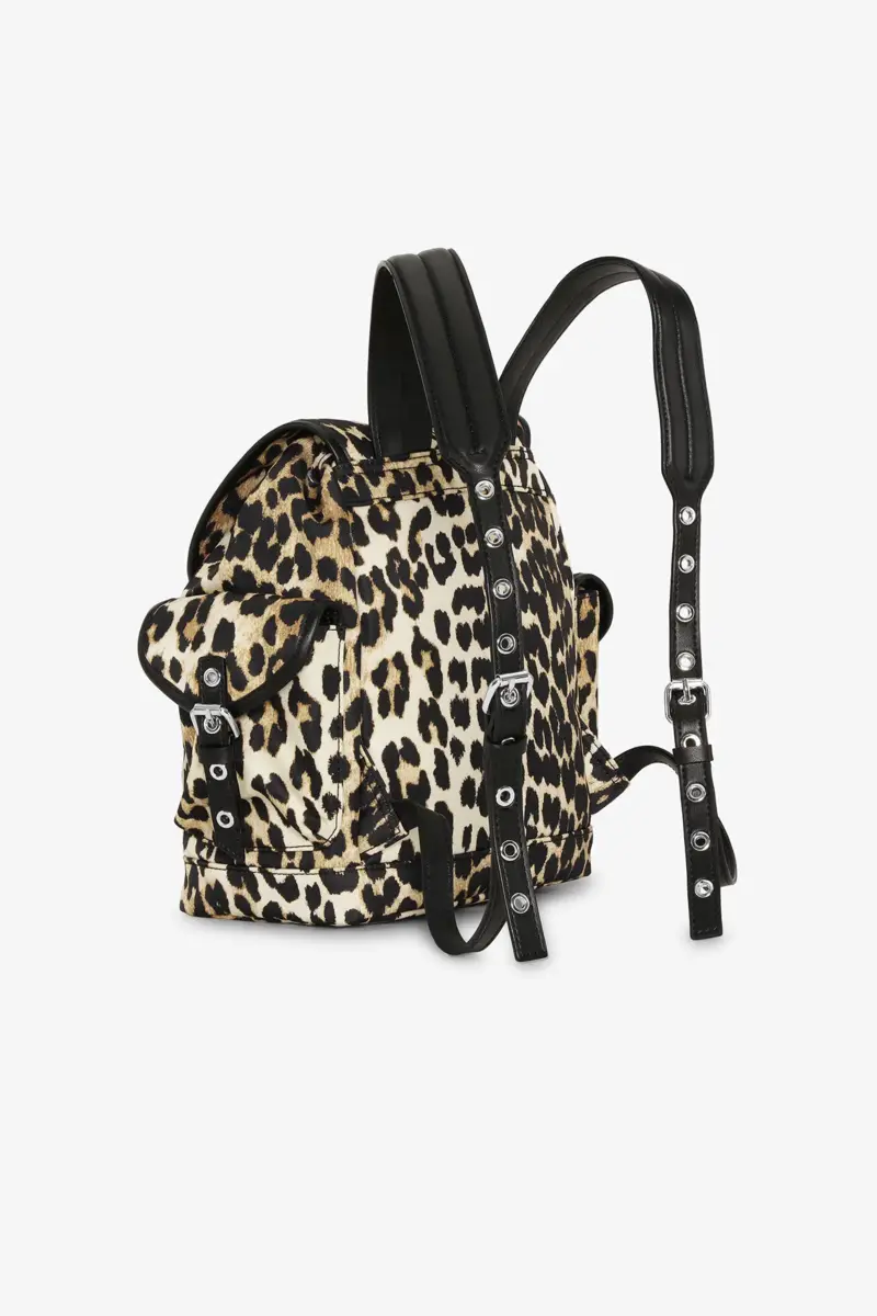 Leopard Small Nylon Bucky Backpack