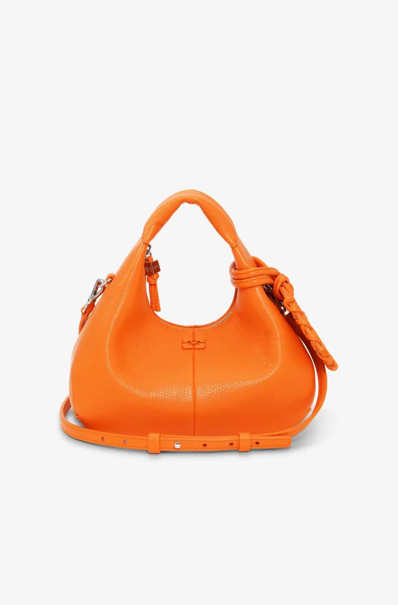 Orange Mini Hobo Bag