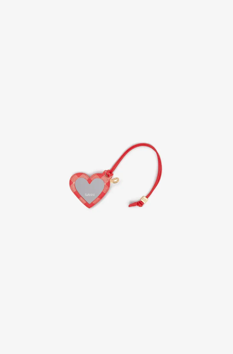 Red GANNI Bou Heart Mirror